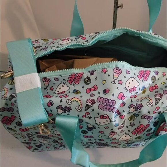 Hello Kitty Aqua Green Ice Cream Duffle Bag - Picture 5 of 7
